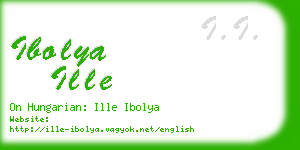 ibolya ille business card